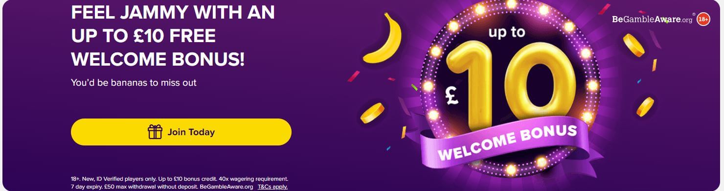 Jammy monkey casino welcome offer