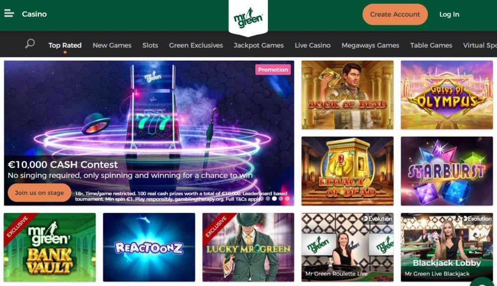 Mr Green Casino Games