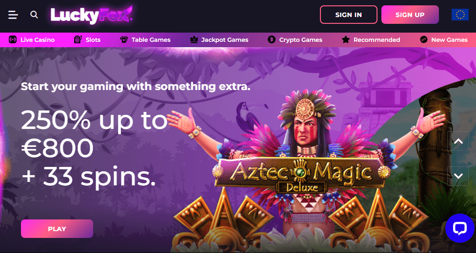 Luck fox casino homepage