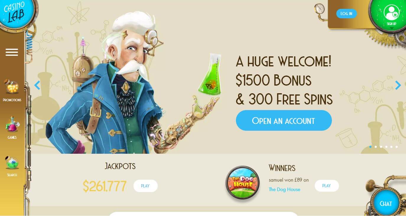 Casino Lab homepage