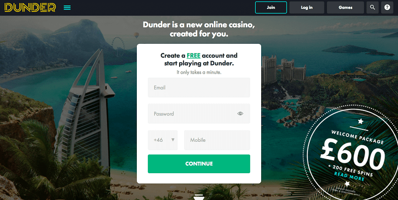 Dunder homepage