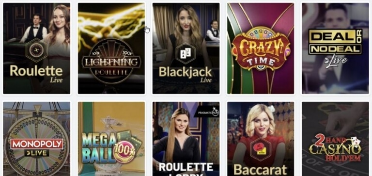 Casilando casino live games