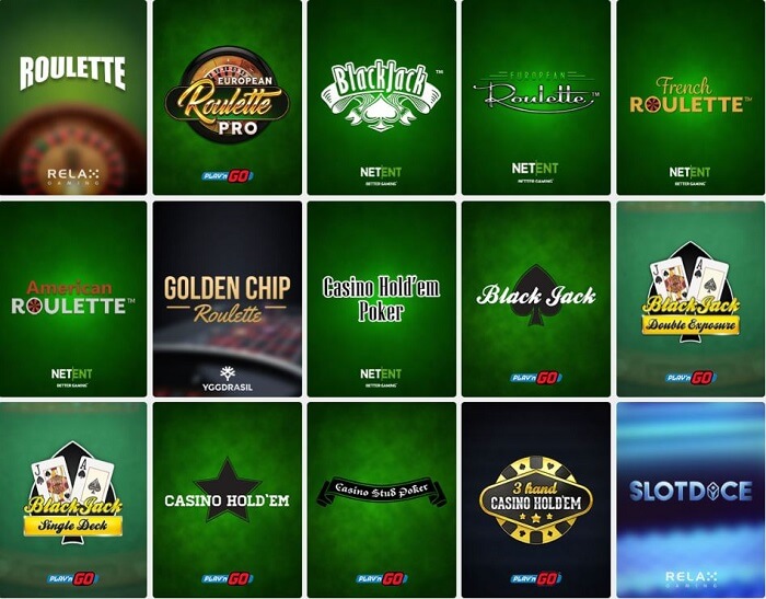 Scatters online casino table games