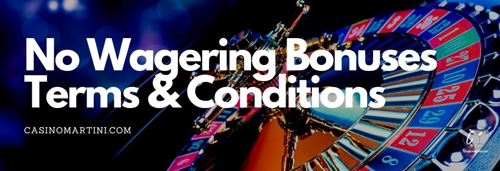 No Wagering Bonuses Terms & Conditions