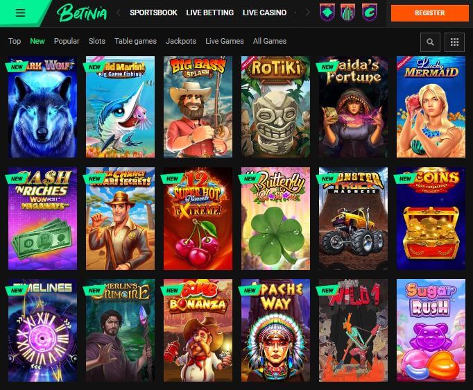Betinia Casino New Games
